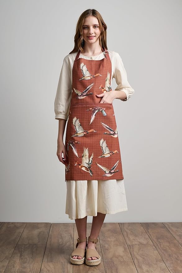 Maison d' Hermine 100% Cotton Apron for women with Pocket Kitchen Chef Apron for Men Cooking Easter Decorations