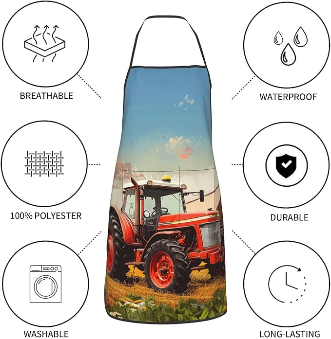 Cute Colorful Dog Paw Printed Unisex Bib Aprons BBQ Cooking Kitchen Aprons for Women Men Chef