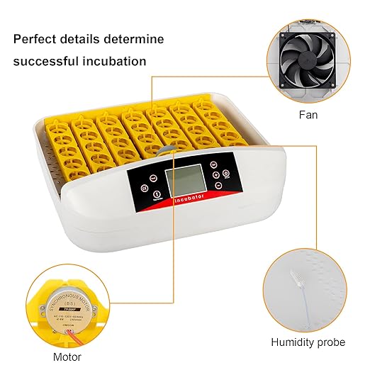 Winado Incubators for Hatching Eggs, 41 Chicken Egg Incubator with Automatic Egg Turning & Temperature Control & Humidity Display & Egg Candler for Duck, Goose, Quail Eggs
