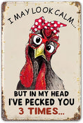 Funny Chicken Decor for Home Chicken Coop Farm Vintage Metal Chicken Signs