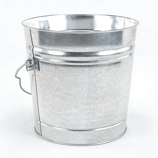 6-Gallon Galvanized Steel Locking Lid Storage Can, Heavy Duty Rodent & Rust Resistant Metal Bin with Wire Handle, Dry Storage for Pet Food Bird Feed Charcoal, 2026 Home Outdoor Essential