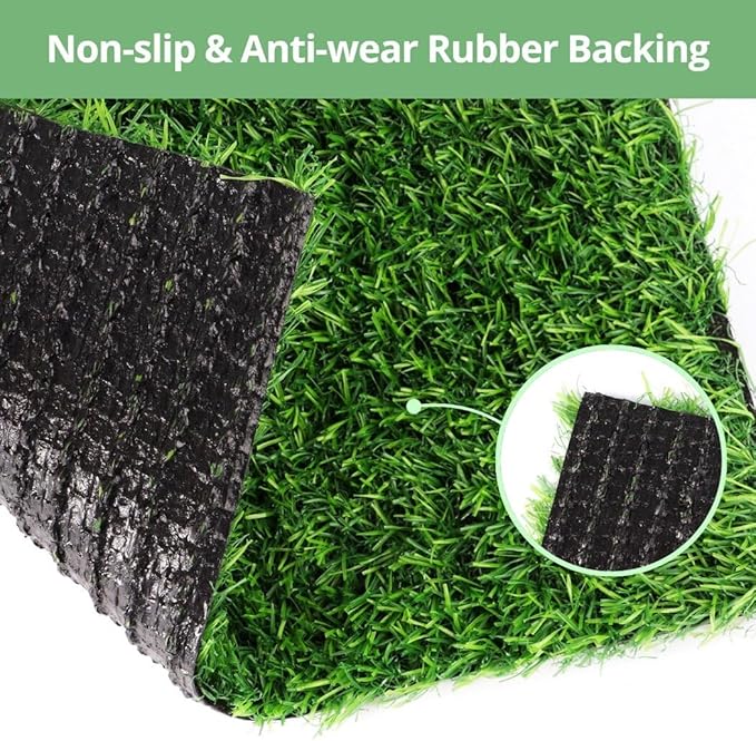 Homaisson 12Pack Chicken Nesting Pads, 12”x12” Nesting Box Pads Artificial Grass Washable Chicken Coop Bedding Laying Rug Fake Turf Mats Grass Carpet Garden Lawn for Hen Small Pets