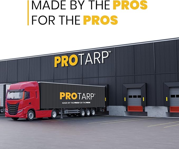 PROTARP Extra Heavy Duty 16 Mil Tarp Cover, Waterproof, UV Resistant, Rip and Tear Proof, Poly Tarpaulin with Reinforced Edges for Roof, Camping, Patio, Pool, Boat. (White 40′ X 50′)