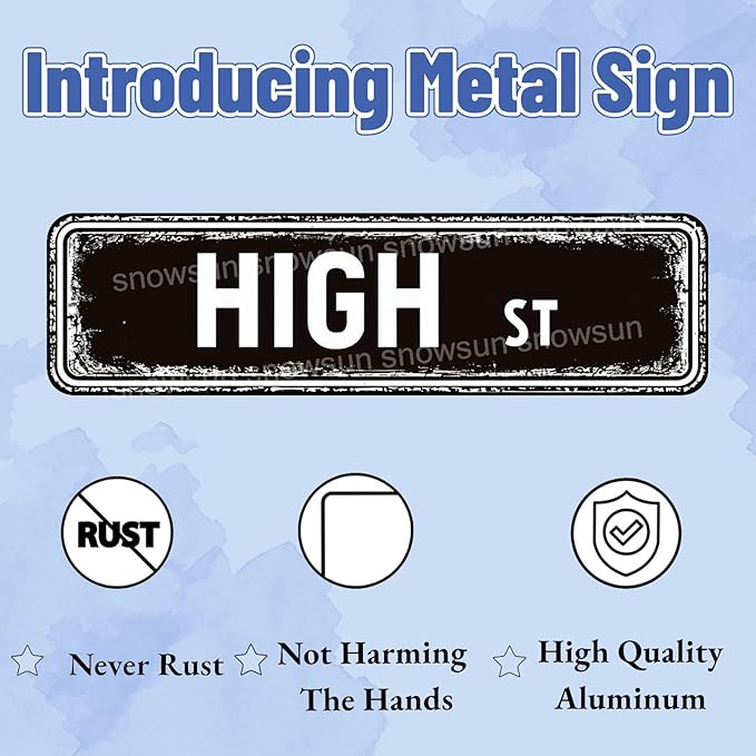 Snowsun Metal Tin Sign Library Metal Signs Vintage Signs Retro Sign For Home Bar Office Outdoor Garden Wall Decor 4x16 Inch