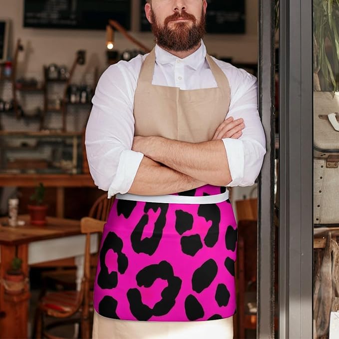 Server Waist Aprons Waitress Unisex Chef Works Half Apron with 3 Pockets