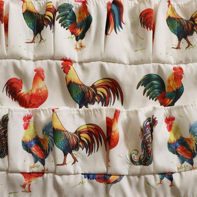 Egg Collecting & Gathering Apron with 12 Pockets,Durable Chicken Egg Apron for Women/Men,Fresh Eggs Collection