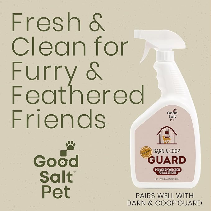 Good Salt Pet Barn & Coop Clean, Natural Pet-Friendly Daily Spray Cleaner, Made in the USA, 32 Ounce Bottle
