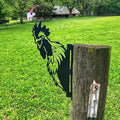 Farm Peeping Chicken Metal Art Outdoor Decor Garden Fence Decoration, Farmhouse Backyard Hang Artwork Wall Decor, Outdoor Yard Patio Lawn Statue Gift for Loved Dad Grandpa (Chicken)