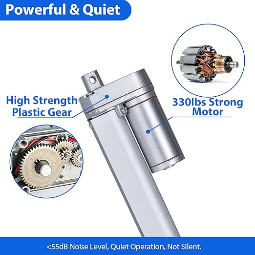 ECO-WORTHY Heavy Duty 330lbs/1500N Solar Tracker Linear Actuator Multi-Functions (12V, 14") IP54 Waterproof Linear Motion Actuator