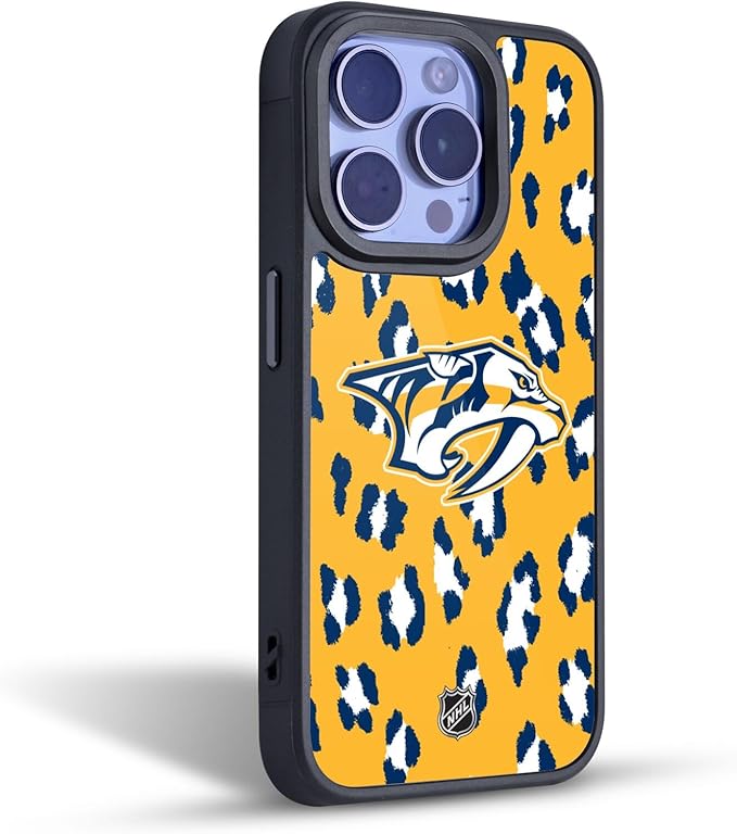 Head Case Designs Officially Licensed NHL Leopard Pattern Nashville Predators Gel Armor Case [Military Grade Drop Protection] Compatible with Apple iPhone 17 Air