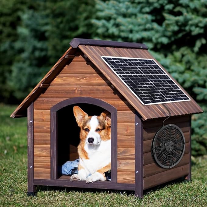 SUNYIMA Solar Fan, 20W Weatherproof Solar Powered Fan with DC Fan for Small Chicken Coops, Greenhouses, Sheds,Pet Houses, Window Exhaust