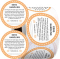Colarr 500 Pcs Farm Fresh Eggs Carton Labels Stickers 2 Inch Easter Egg Care Self Adhesive Writable Handling Stickers Bulk Chicken Packaging Decal Sign for Chicken Quail Farmhouse Spring Holiday