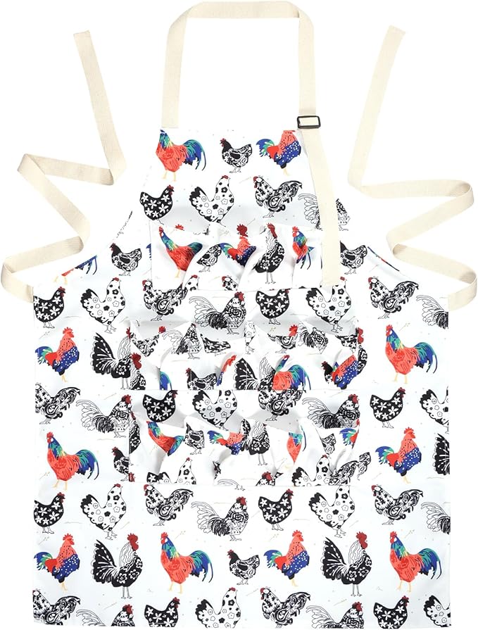Enduring Canvas Egg Apron, Egg Collecting Apron with 11 Pockets Chicken Egg Apron with Adjustable Strap and Belt Washable Machine Egg Collecting Apron for Chicken Duck Goose Eggs