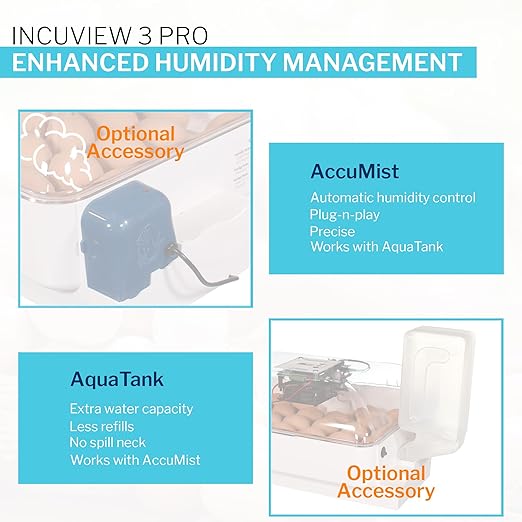 IncuView 3 Pro All-in-One Automatic Egg Incubator for Chicken Eggs (Universal)| Hatching Eggs | Automatic Egg Turner | Chick, Quail, Goose, Turkey