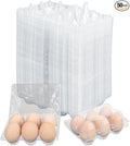 Plastic Egg Cartons Bulk 2x3 Egg Holders Style Holds 6 Eggs - Half Dozen Storage Perfect for Family Pasture, Groceries Chicken Farm, Refrigerator Storage (6 Grids) 50 Pack