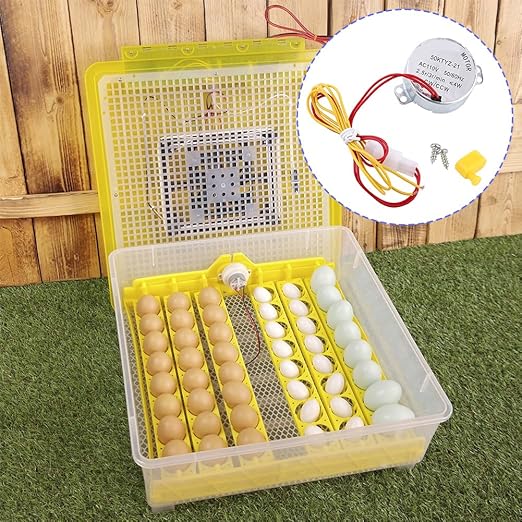 Joyzan Egg Turner Motor, AC Chicken Rotator Incubator Automatic Turntable Hatching Tool Small Guide Accessory Connector CW CCW Dual Working Modes for Incubating Electric Ducks Goose Birds Tray Quail