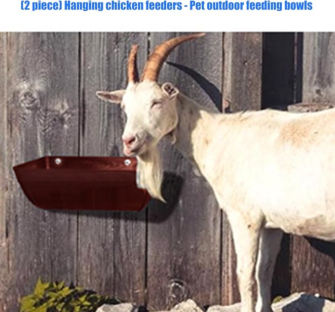 Pack of 2 Poultry Feeders Hanging Design Low Waste Technology Easy to Fence Feeder Waterer Bowl for Farm Coops Hanging Chicken Feeder