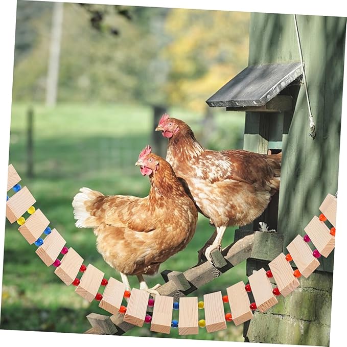 BESPORTBLE Chicken Swing Ladder Toy Roosting Ladder for Hens Coop Swing for Chicks Chicken Perch Toy