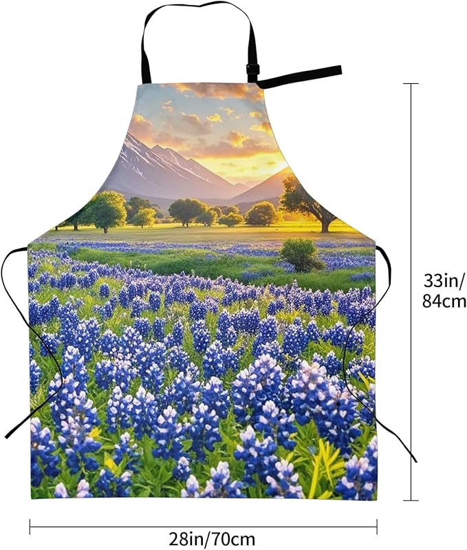 Waterproof Apron Adjustable Bib for Women Men Tractor farm Cooking Aprons Chef Bibs with 2 Pocket