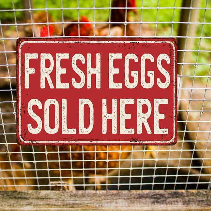 Farmers Market Decor Farm Fresh Eggs Chicken Coop Sign Fresh Eggs For Sale Farm Sign Outdoor Metal 8x12 Inch