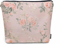 Makeup Bag For Purse Rose, Watercolor Floral Bouquet Roses Pink Cosmetic Bags For Women With Zipper Travel Toiletry Pouch Makeup Bags Makeup Organizers Purse For Toiletries Cosmetics