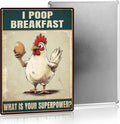Funny Chicken Coop Sign Chicken Kitchen Decor Farmhouse Home Decor Outdoor Yard Metal Sign For Home Garden 8×12 Tin Sign
