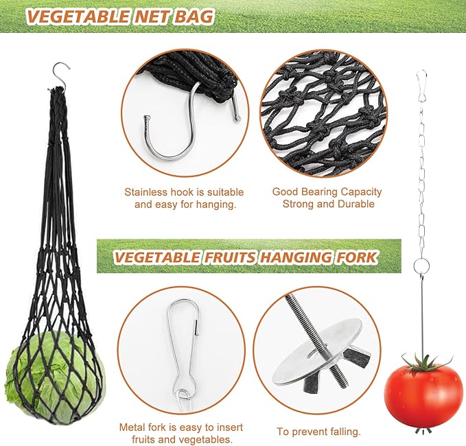 9 Pack Chicken Toys for Coop Accessories, Chicken Enrichment Toys with 2 Swing, 1 Wood Stand, 1 Xylophone, 1 Mirror, 2 Vegetable Net Bag, 2 Vegetable Fruits Hanging Fork