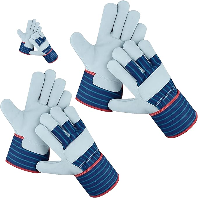Daniel Smart Men & Women Goatskin Working Glove Lightweight Leather Safety Gloves for construction, gardening outdoor Work