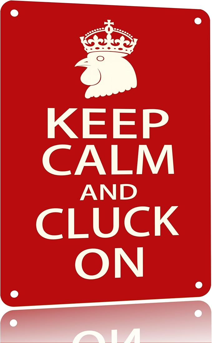 8x12 Inch Aluminum Chicken Coop Signs - Funny Outdoor Chicken Signs for Coop, Chicken Coop Accessories Farmhouse Kitchen Decor, Vintage Wall Decor, Funny Gifts for Chicken Owners, Home & Kitchen Decor Accessories