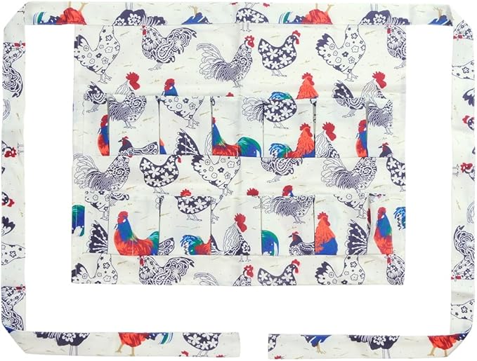 Sefiron Chicken Egg Collecting Apron,12 Deep Pockets for Hense,Duck,Goose Eggs