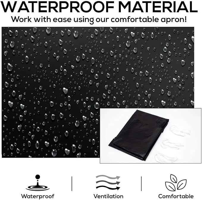 KLEEN HANDLER Heavy Duty Dishwashing Apron | Industrial Cleaning, Extra Long Protective Water Resistant Apron
