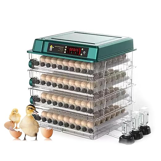 6 9 12 15 24 30 36 48 Incubator for Chicken Eggs with LED Display- Auto Egg Turning Humidity Control Preset Modes for Chicken/Duck/Goose/Pigeon, Home/Farm/Industrial Use Egg Candler(98)