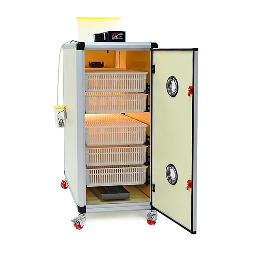 Incubators for Hatching Eggs – HB350H Egg Incubator Hatcher, Automatic & Self-Regulated Temperature & Humidity, Chicken Egg Incubator, Professional Cabinet Poultry Incubator by Cimuka