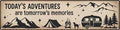 Today’s Adventures Tomorrow’s Memories Metal Sign 4x16in Inspirational Plaque for Living Room Wall Decor