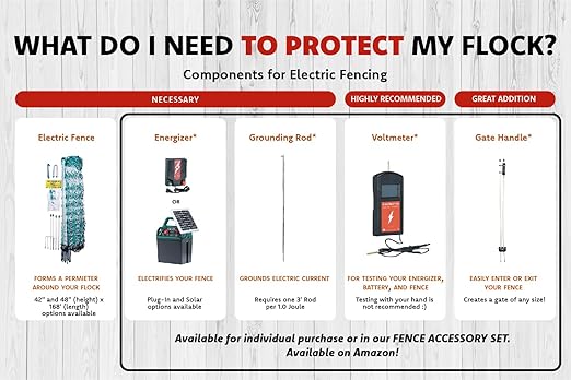 RentACoop Electric Fence Energizer (RAC60-0.6 Joules) - Plug-in Energizer for Electric Fence Netting Systems for Poultry, Chickens, Gardens, Goats, and Other Animals