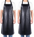 Homsolver Waterproof Rubber Vinyl Apron for Unisex Adult, Adjustable, Lightweight, Chemical Resistant Extra Long Work Apron