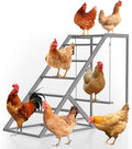 Chicken Perch for Coop with Ladder, Chicken Roosting Bars for Chickens in Coop with Swing Set Wooden Run Accessories Toy Chick Roost Activity Playground for Backyard Farm, Grey