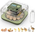 12 Egg Incubator with Automatic Turning, Auto Water Refill & Temp/Humidity Control, Plus Hatching Guide, Digital Hatcher for Chicken, Duck, Quail, Pigeon Eggs & More