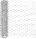 Chicken Wire for Floral Arrangements, 14 x 79 in Galvanized Iron Hexagonal PVC Coated for Crafts/Poultry/Garden, Chicken Wire Netting Fence Mesh [Silver Tone]
