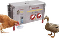 Stainless Steels Chicken Feeder and Waterer, Gravity Feeder with Adjustable Legs, Aluminum Alloy Water Cup, Automatic Feeder Waterpoof and Sturdy, Transparent Water Observation Window, 3.7 Gallon