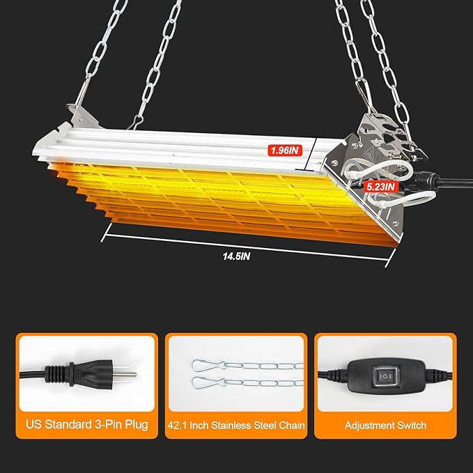 Energy Saving 600W Coop Heater with 2-Mode Switch, Adjustable Winter Warmth for 15 Sq Ft Chicken Coops, Safe & Thermostat Controlled Alternative