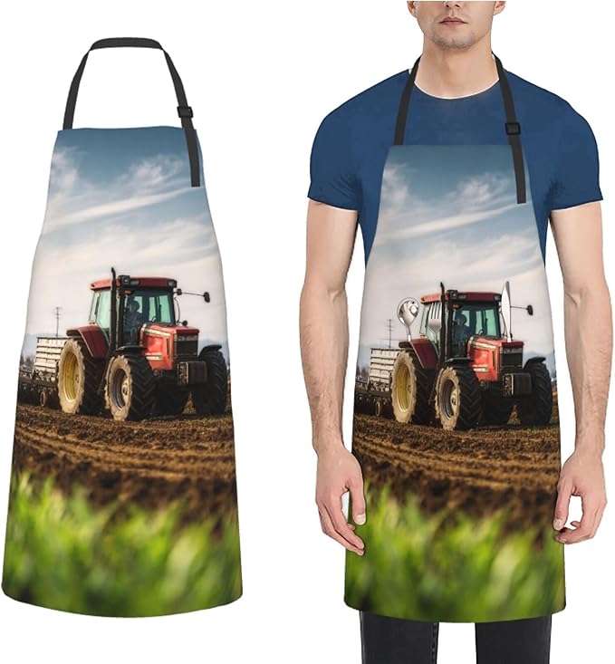 Waterproof Aprons for Women Men Adjustable Bib Tractor farm Apron Chef Cooking Aprons for Kitchen