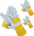 Daniel Smart Men & Women Goatskin Working Glove Lightweight Leather Safety Gloves for construction, gardening outdoor Work