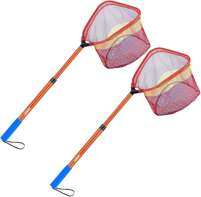 Kids Fishing Net - Telescoping Bait, Minnow, and Butterfly Net With 11.4" Depth, Handle Extends to 30" for Easy Catch and Release