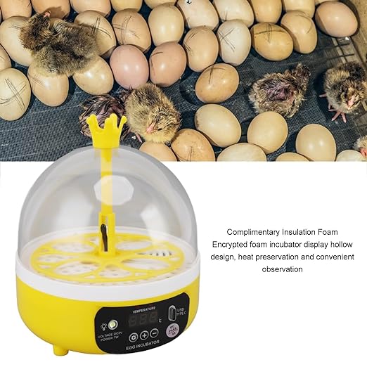 8 Egg Incubators for Hatching Eggs, Chicken Egg Incubator with Manual Egg Turning and Humidity Control, Smart Incubator for Hatching Eggs, Chickens, Ducks, Quail, Goose Eggs