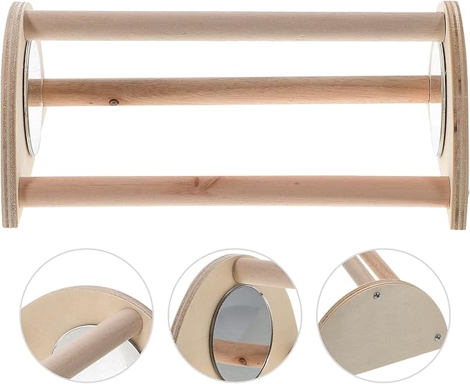 Chicken Roosting Perch Wooden Stand Chick Roosting Bar Natural Wood Chick Stand for Brooder and Coop Poultry Accessories for Chickens