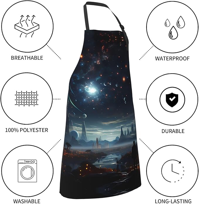 Tyrannosaurus rex Heavy Duty Waterproof Apron with Pockets for AdultsResistant Grilling, Gardening, Painting