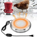 12in Chicken Warer Heater for Winter,5 Gallon Chicken Water Heated Base,Automatic Electric Poultry Winter Deicer Heated Base for Plastic/Metal Poultry Water