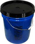Blue 5 Gallon 90 mil Bucket with Snap On Lid (Black)