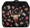 Rnyleeg Christmas First Aid Bag Black Empty First Aid Kit for Home Travel Medicine Bag Organizer Portable Car Medical Kit Cute Elk
